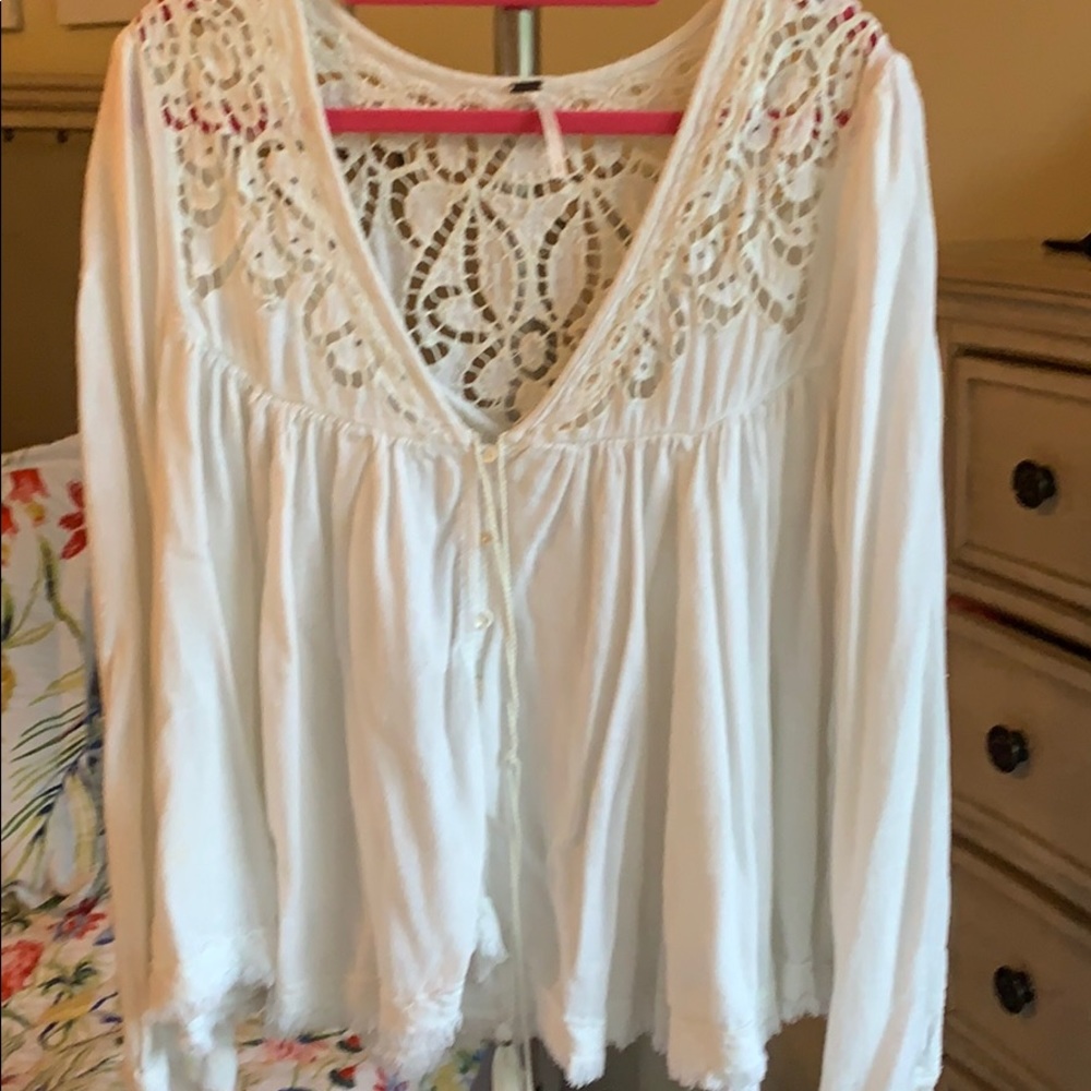 Free people white blouse